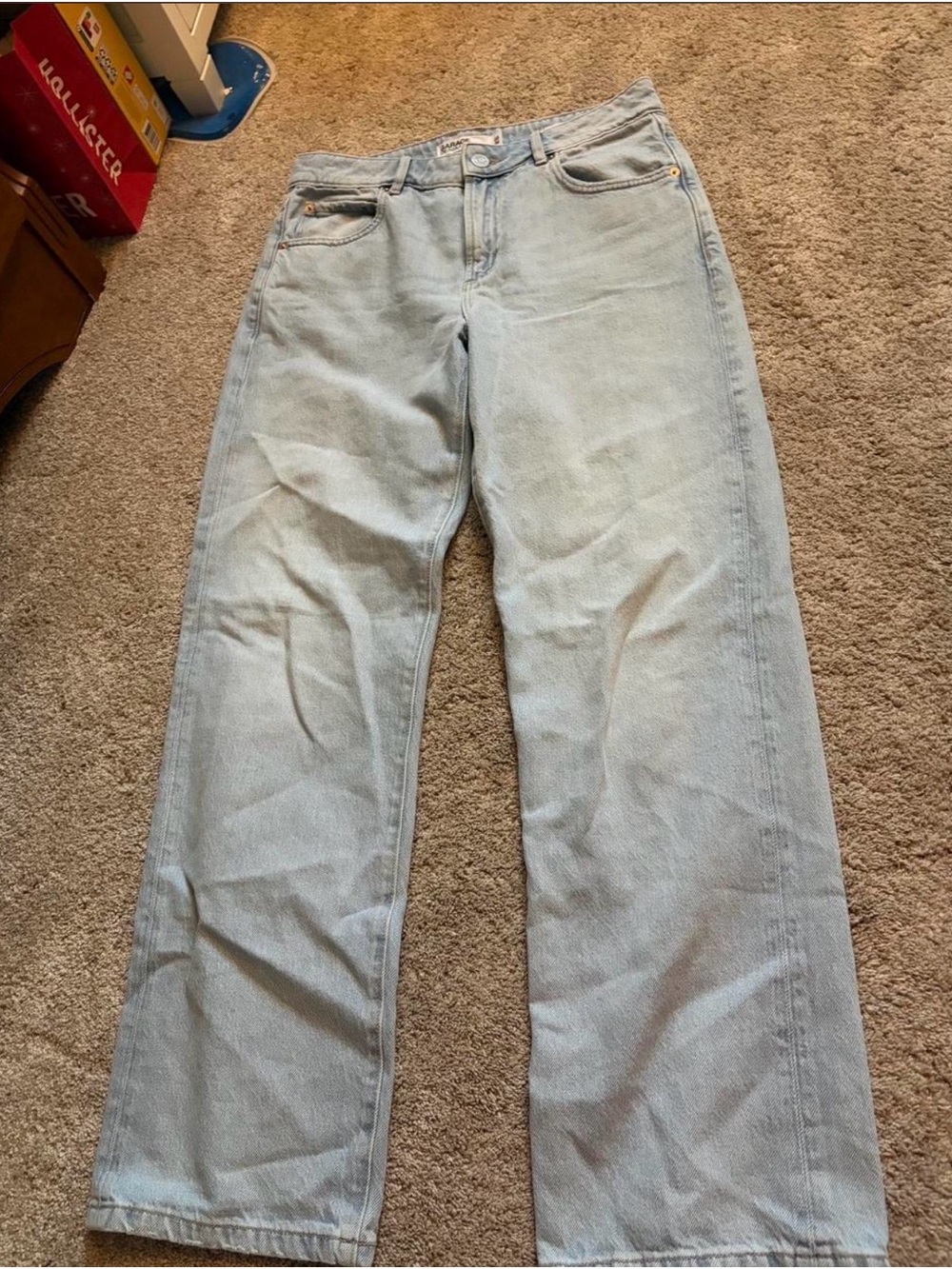 Light Blue Women's Straight-Leg Jeans from Garage
